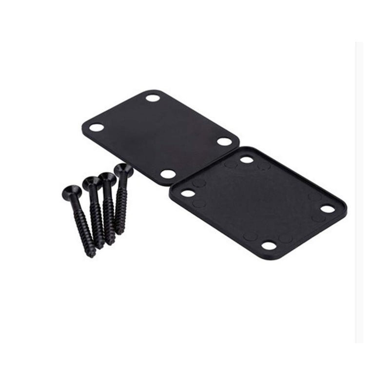 LGEGE Electric Guitar Neck Plate with Screws for Replacement Electric Guitar Part for Strat Tele Guitar Black - Image 2